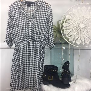 Kardashian Kollection black and white sheer dress